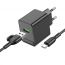 Сетевое зарядное устройство USB + кабель Type-C BOROFONE BAS12A Erudite QC3.0 (черный)
