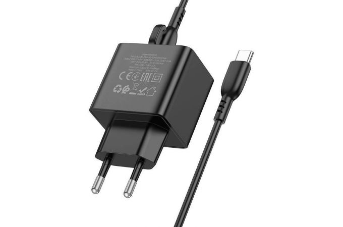 Сетевое зарядное устройство USB-C + кабель Type-C BOROFONE BAS15A PD30W (черный)