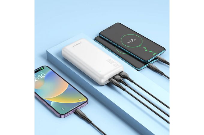 Универсальный дополнительный аккумулятор Power Bank BOROFONE BJ38A 22,5W+PD20  (20000 mAh) (черный)