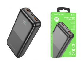 Универсальный дополнительный аккумулятор Power Bank BOROFONE BJ36A 22,5W+PD20  (20000 mAh) (черный)