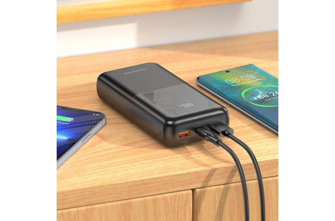 Универсальный дополнительный аккумулятор Power Bank BOROFONE BJ36A 22,5W+PD20  (20000 mAh) (черный)