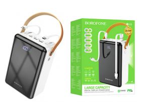 Универсальный дополнительный аккумулятор Power Bank BOROFONE BJ32 Terra 22.5W 80000mAh (белый)