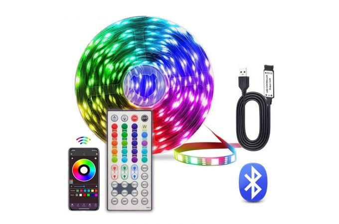 Набор лента RGB Огонек OG-LDL52 LED 10м (Bluetooth, 5В, пульт)