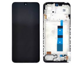 Дисплей для Xiaomi Redmi Note 12 4G (23021RAA2Y) в сборе с тачскрином + рамка (черный) 100%