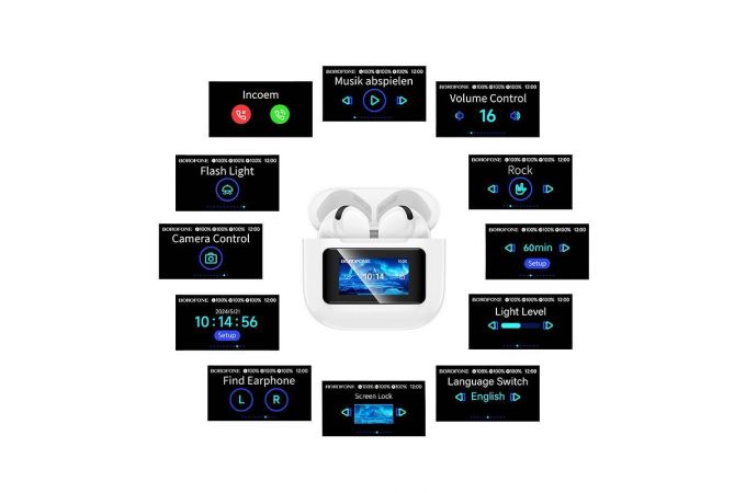 Наушники вакуумные беспроводные BOROFONE BW60 Destacado true wireless BT headset with touch screen (белый)