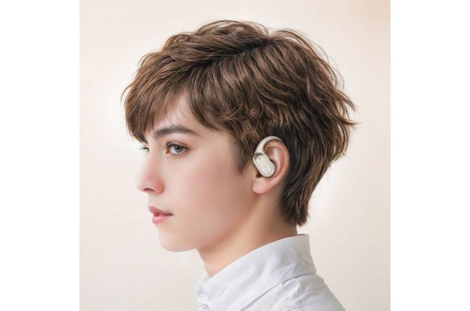 Наушники вакуумные беспроводные BOROFONE FQ6 Dream sound true wireless BT headset (молочно-белый)