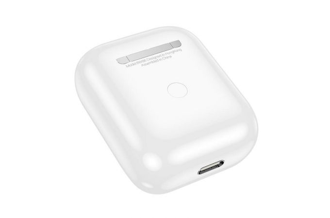 Наушники вакуумные беспроводные BOROFONE BW86 Brocade true wireless BT headset with touch screen (белый) с дисплеем