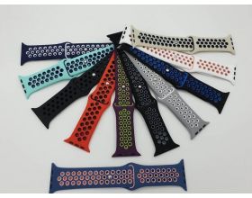 Ремешок силиконовый  "Спорт вариант 2" Apple Watch 38-40 мм цвет в ассортименте