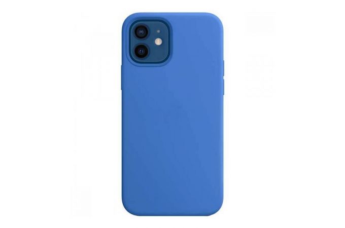 Чехол для iPhone 12 Pro Max (6.7) Silicone Case Soft Touch MagSafe Capri Blue (синий)