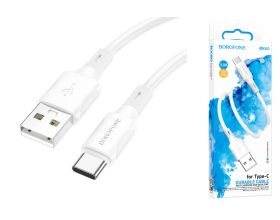 Кабель USB - USB Type-C BOROFONE BX80, 2,4A (белый) 1м