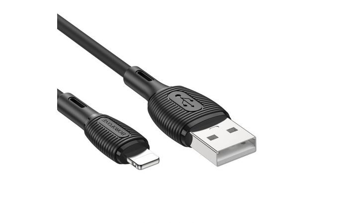 Кабель USB Type-C - Lightning BOROFONE BX86 (черный) 1м силиконовый