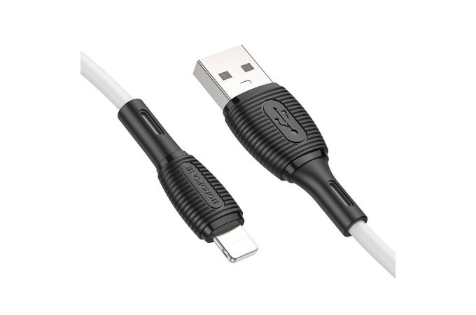 Кабель USB Type-C - Lightning BOROFONE BX86 (белый) 1м силиконовый