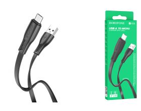 Кабель USB - MicroUSB BOROFONE BX85 2,4A (черный) 1м