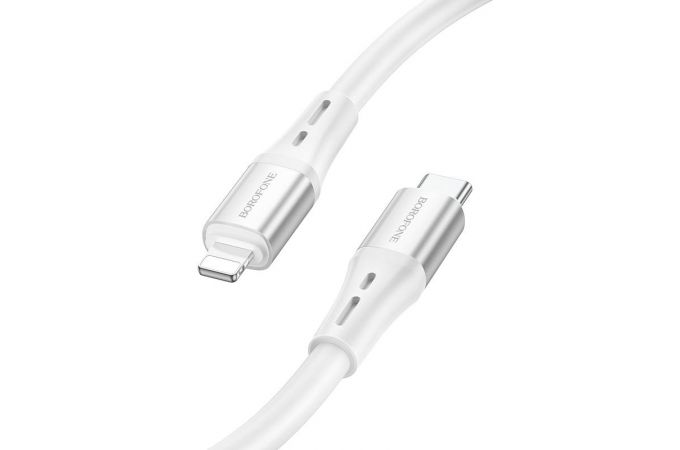 Кабель USB Type-C - Lightning BOROFONE BX88 (белый) 1м силиконовый