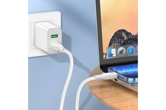 Кабель USB Type-C - Lightning BOROFONE BX94 (белый) 1м