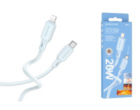 Кабель USB Type-C - Lightning BOROFONE BX94 (светло-голубой) 1м