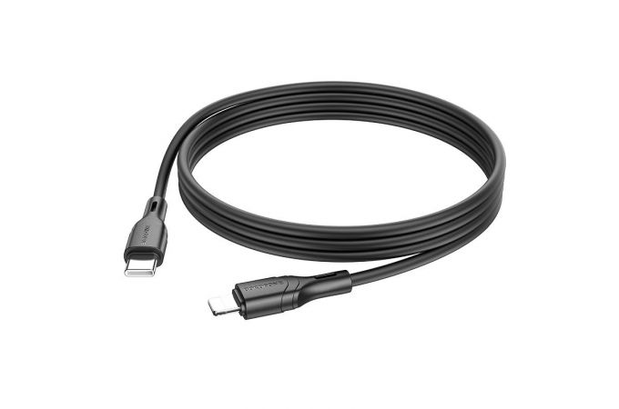 Кабель USB Type-C - Lightning BOROFONE BX99 PD (черный) 1м силиконовый