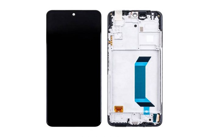 Дисплей для Xiaomi Poco X5 5G (22111317PG)/ Redmi Note 12 5G (22111317I) в сборе с тачскрином + рамка (черный) 100%