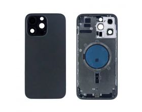 Корпус для iPhone 14 Pro Max Black (черный) (литое стекло + магнит)
