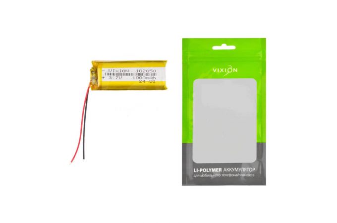 Аккумулятор универсальный 10х20х50 mm (3,7V Li-Pol) (Vixion)