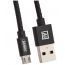 Кабель USB - MicroUSB Remax RC-058m Jewellery Бижутерия (черный) 0,5м
