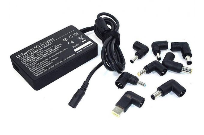 Универсальное зарядное устройство для ноутбука 90W 15-20V 6A slim 8 в 1 (073558)(2/334)