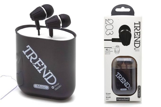 Наушники вакуумные проводные ELMCOEI EV-203 (черный)