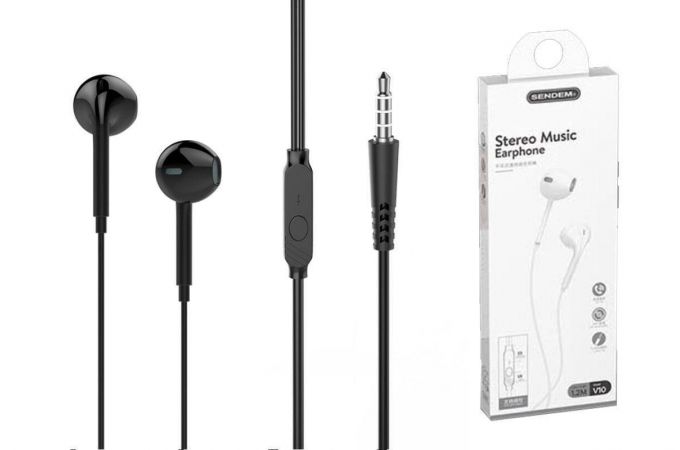Наушники вакуумные проводные SENDEM V10 (черный)
