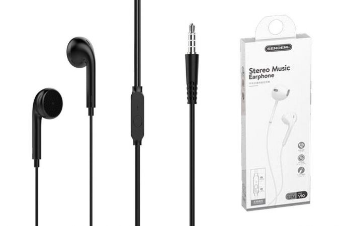 Наушники вакуумные проводные SENDEM V12 (черный)