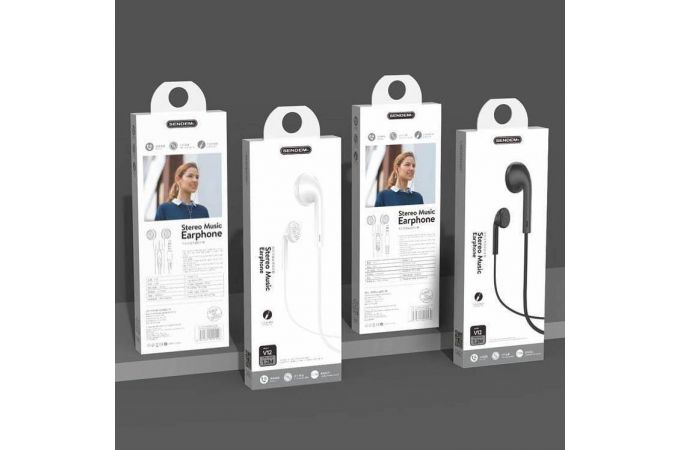 Наушники вакуумные проводные SENDEM V12 (черный)