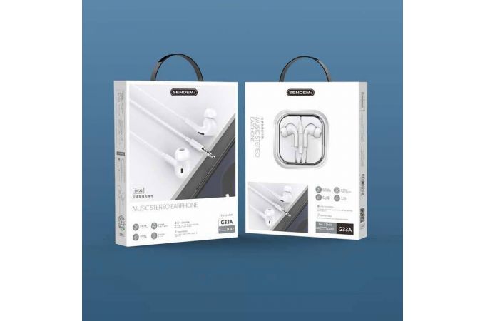 Наушники вакуумные проводные SENDEM G33A (белый)