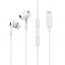 Наушники вакуумные проводные SENDEM G33P штекер Lightning (белый)