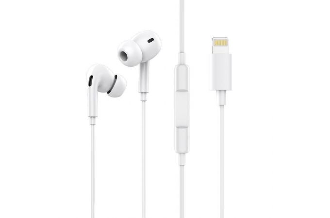 Наушники вакуумные проводные SENDEM G33P штекер Lightning (белый)