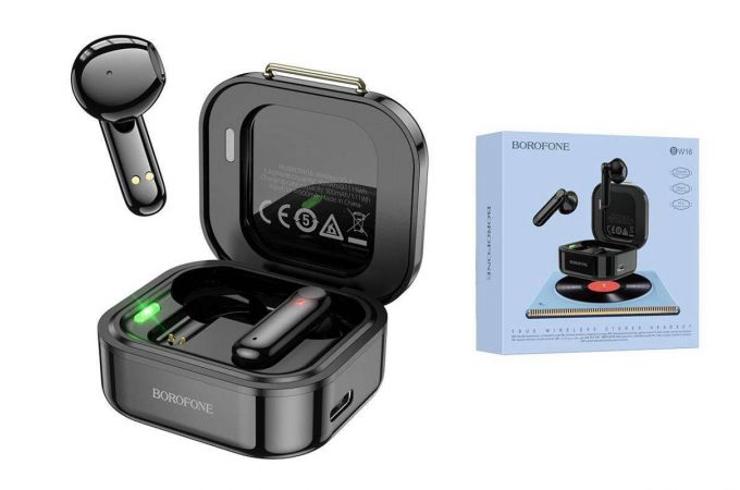 Наушники вакуумные беспроводные BOROFONE BW16 True wireless BT headset Bluetooth (черный)