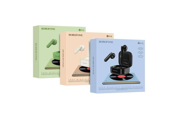 Наушники вакуумные беспроводные BOROFONE BW16 True wireless BT headset Bluetooth (черный)
