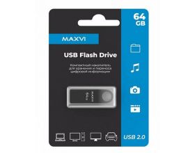 Флешка USB 2.0 Maxvi MK Dark grey 64Gb