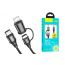 Кабель USB 2 в 1 HOCO X50 Lightning/Type-C 2in1 (черный) 1м