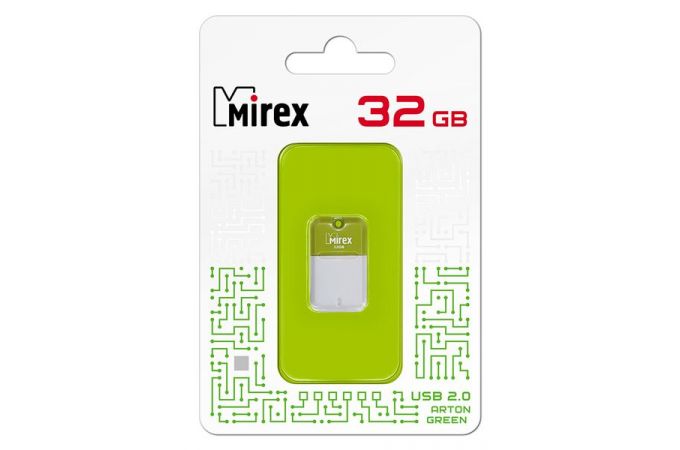 Флешка USB 2.0 Mirex ARTON GREEN 32GB (ecopack)