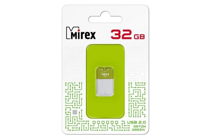 Флешка USB 2.0 Mirex ARTON GREEN 32GB (ecopack)