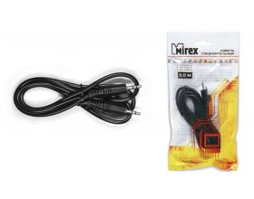 Кабель аудио AUX Mirex Jack3.5 (M) - Jack3.5 (M)  3 метра, аудио (13700-35JACK30)