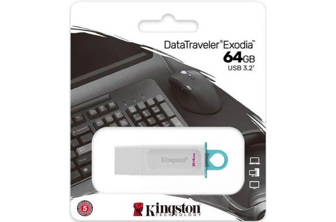 Флешка USB 2.0 Kingston DataTraveler Exodia White 64Gb