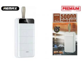 Универсальный дополнительный аккумулятор Power Bank REMAX RPP-185 Leader series 2.1A fast charging 50000mAh White
