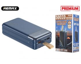 Универсальный дополнительный аккумулятор Power Bank REMAX RPP-200 Hunergy series QC22.5W+PD20W 50000mah Fast charging power bank (with cable) Blue