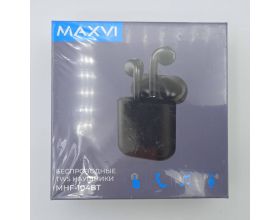 Наушники вакуумные беспроводные Maxvi MHF-104 (черный) (УЦЕНКА! МЯТАЯ УПАКОВКА)
