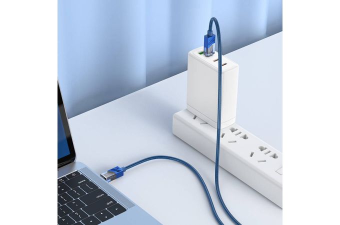 Кабель USB Type-C - USB Type-C BOROFONE BU42, PD60W (синий) 1м