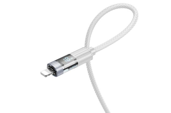 Кабель USB - Lightning BOROFONE BU46 3A (серый)