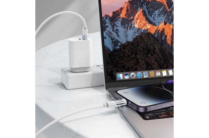 Кабель USB - Lightning BOROFONE BU46 3A (серый)