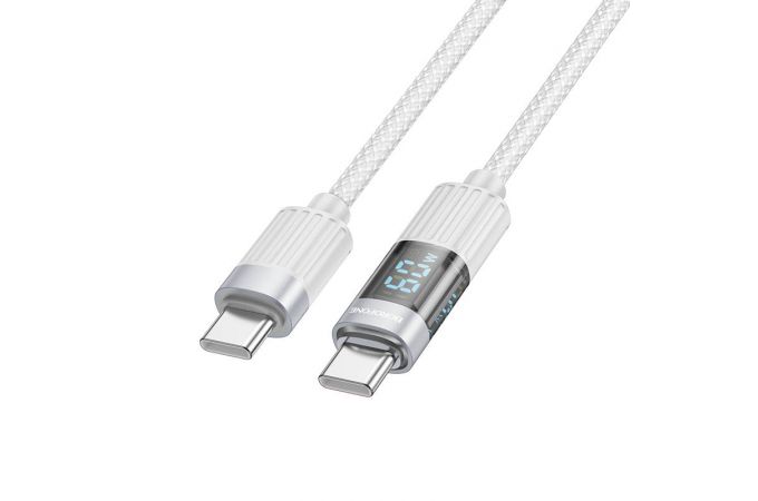 Кабель USB Type-C - USB Type-C BOROFONE BU46, PD60W (серый) 1м