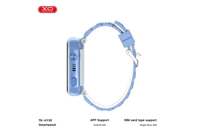Смарт часы XO H130 GPS Kids Smart 4G (1.83" Touch Screen, 8W Pixel) 1.83\' 51.2mm Blue