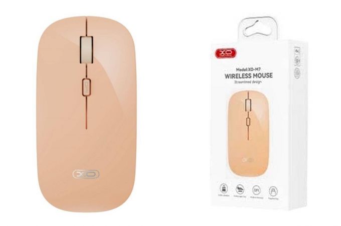 Мышь беспроводная XO M7 Stylish Glossy (AAA batteries) Pink